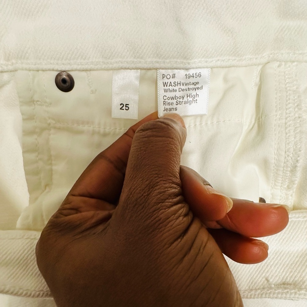 Reformation White Distressed Wash Vintage Jeans - Picture 8 of 11